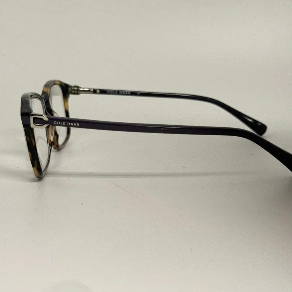 Cole Haan CH5033 Purple Tortoise Rectangular Eyeglass Frames 52-17-135
